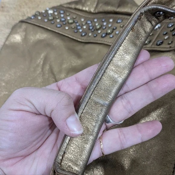 BETSEY JOHNSON VINTAGE Studded Bronze Bag - Picture 8 of 17